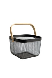 [000260] Julie Metal Basket with Wood Handle